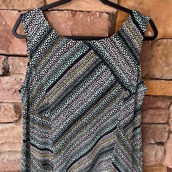 Susan Graver Petite XLP Liquid Knit Sleeveless Maxi Dress Snap Detail Multicolor - Picture 7 of 13